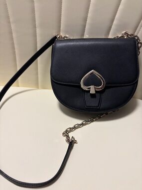 kate spade Black Robyn Saddle Crossbody